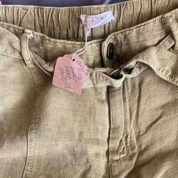 Nicole Miller Linen Utility Cargo Pants - Picture 6 of 8